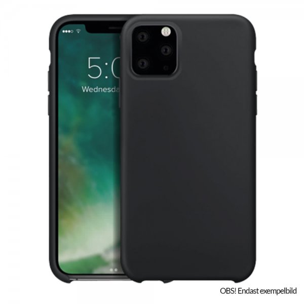 Xqisit iPhone 12/iPhone 12 Pro Skal Silikonecover Sort