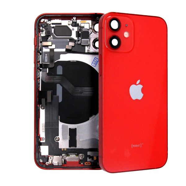 iPhone 12 Mini Bagside med Komplet Ramme - Rød