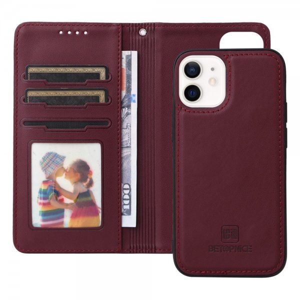 Betopnice iPhone 12 Mini Cover med Aftageligt Cover 005 Rød