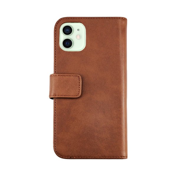 Rvelon iPhone 12 Mini Cover Ægte Læder Brun