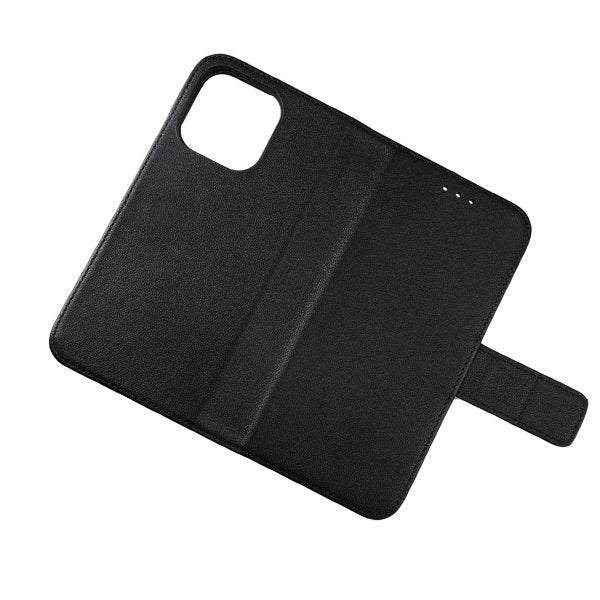 Rvelon iPhone 12 Mini Cover Ægte Læder Sort