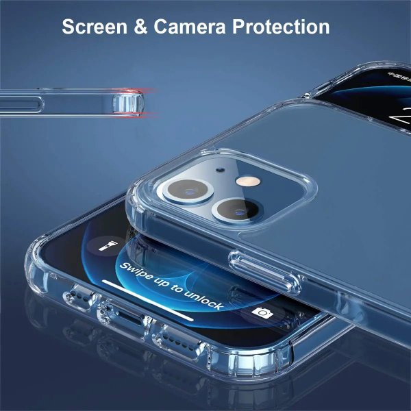 Rvelon iPhone 12 Mini Cover Stødsikkert Transparent