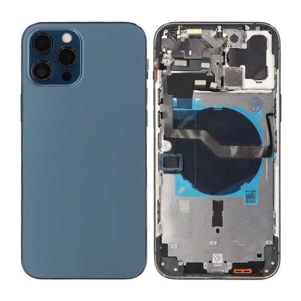iPhone 12 Pro Max Bagside med Komplet Ramme OEM - Blå