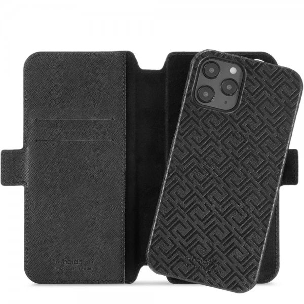 holdit iPhone 12 Pro Max Etui Stockholm Aftageligt Cover Celia Sort