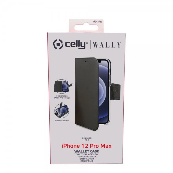 Celly iPhone 12 Pro Max Etui Wally Wallet Case Sort