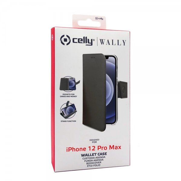 Celly iPhone 12 Pro Max Etui Wally Wallet Case Sort