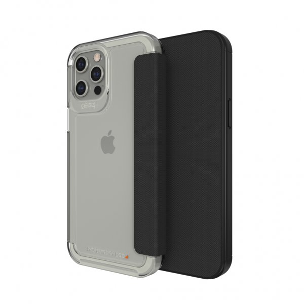 Gear4 iPhone 12 Pro Max Etui Wembley Flip Klar Sort