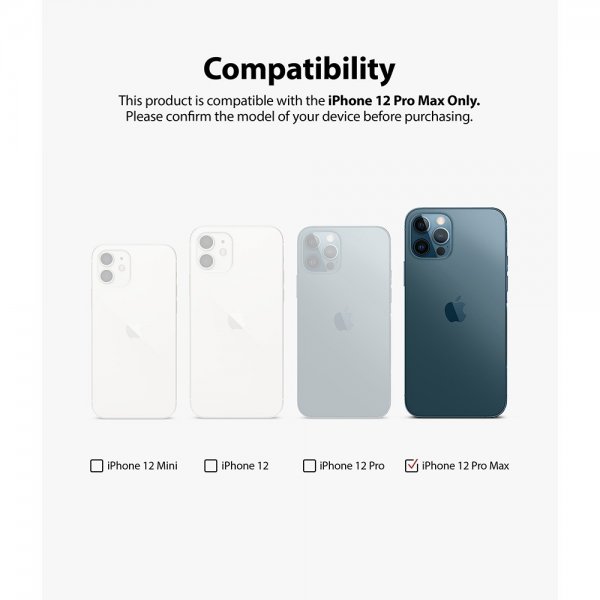 Ringke iPhone 12 Pro Max Kamerabeskyttelse Glas 2-pak