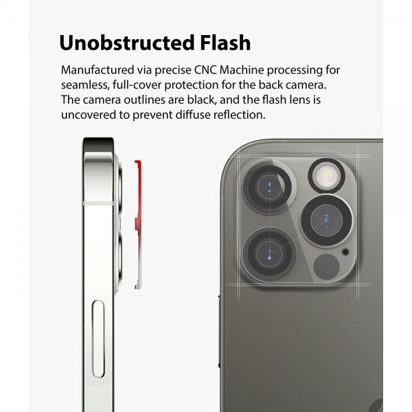 Ringke iPhone 12 Pro Max Kamerabeskyttelse Glas 2-pak