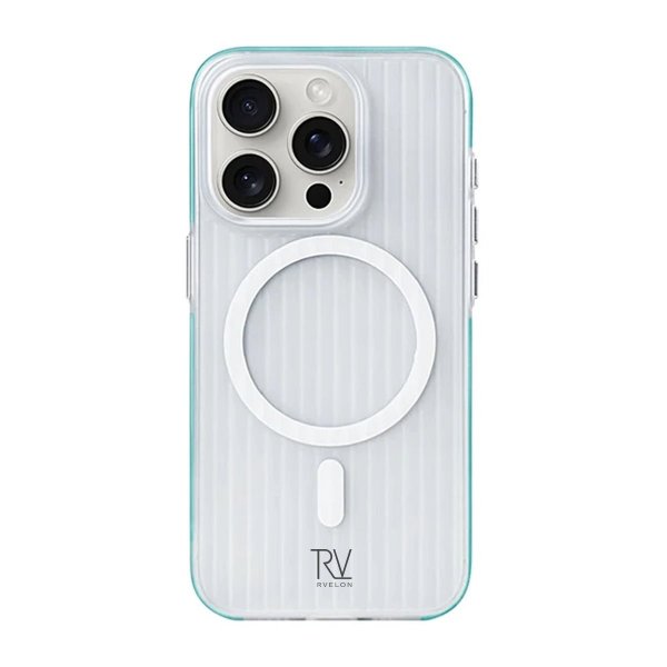 Rvelon iPhone 12 Pro Max Cover Bølget MagSafe Blå
