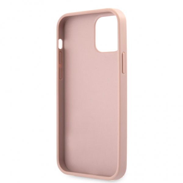 Guess iPhone 12 Pro Max Cover 4G Logo Saffiano Rosa