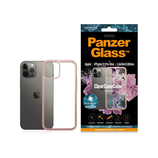 PanzerGlass iPhone 12 Pro Max Cover ClearCase Color Rose Gold