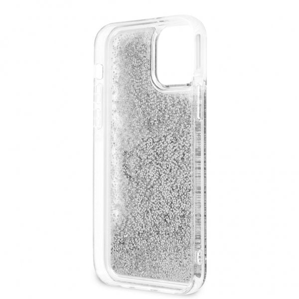 Guess iPhone 12 Pro Max Cover Liquid Glitter Sølv Klar