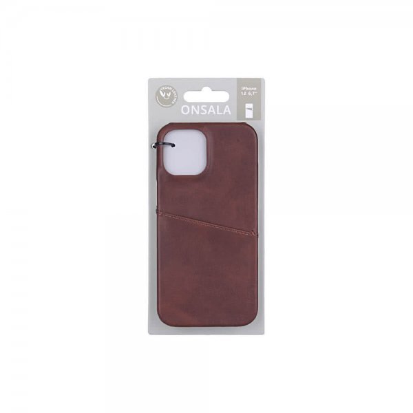 Onsala iPhone 12 Pro Max Cover med Kortlomme Brun