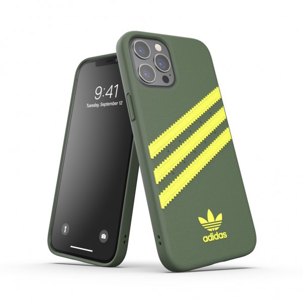 Adidas iPhone 12 Pro Max Cover Moulded Case PU Wild Pine/Acid Yellow