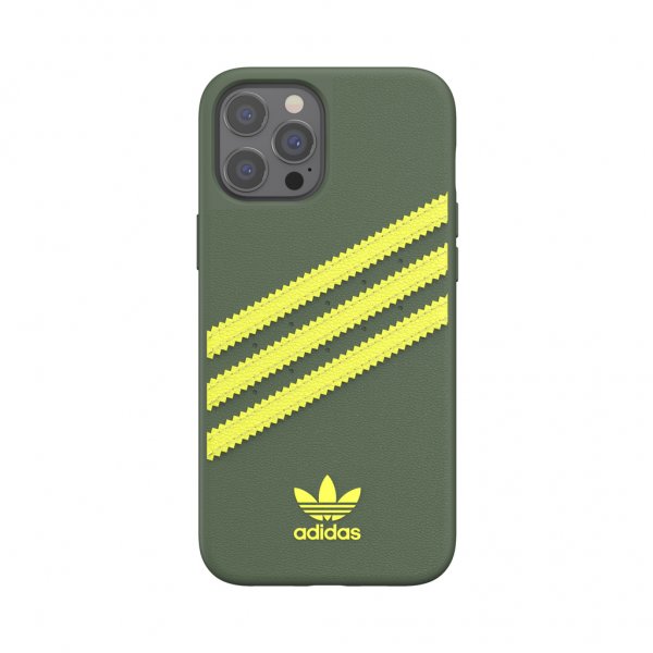 Adidas iPhone 12 Pro Max Cover Moulded Case PU Wild Pine/Acid Yellow
