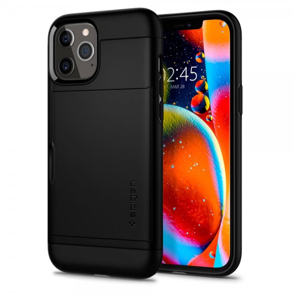 Spigen iPhone 12 Pro Max Cover Slim Armor CS Sort