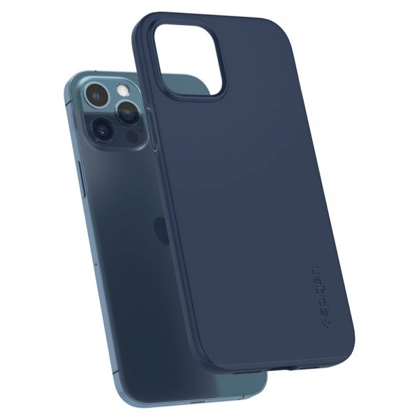 Spigen iPhone 12 Pro Max Cover Thin Fit Deep Blue