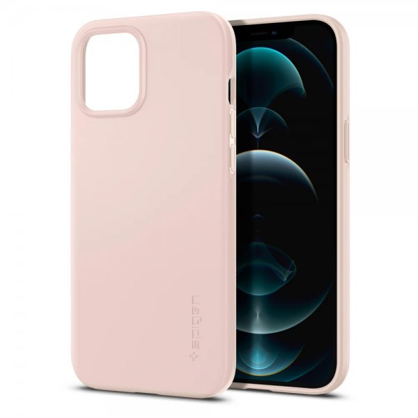 Spigen iPhone 12 Pro Max Cover Thin Fit Pink Sand