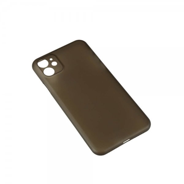 Gear iPhone 12 Pro Max Cover TPU Halvgennemsigtig Sort