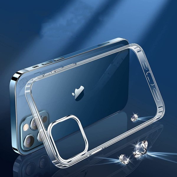 iPhone 12 Pro Max Cover TPU MagSafe Stødsikkert Transparent