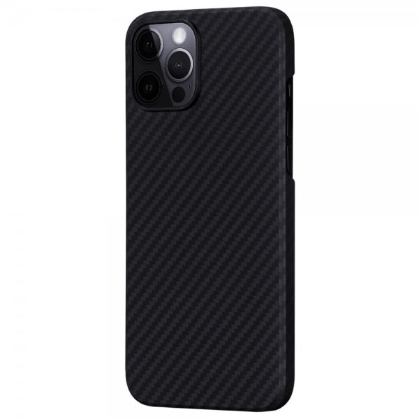 Pitaka iPhone 12/iPhone 12 Pro Cover MagEZ Case Sort/Grå Twill