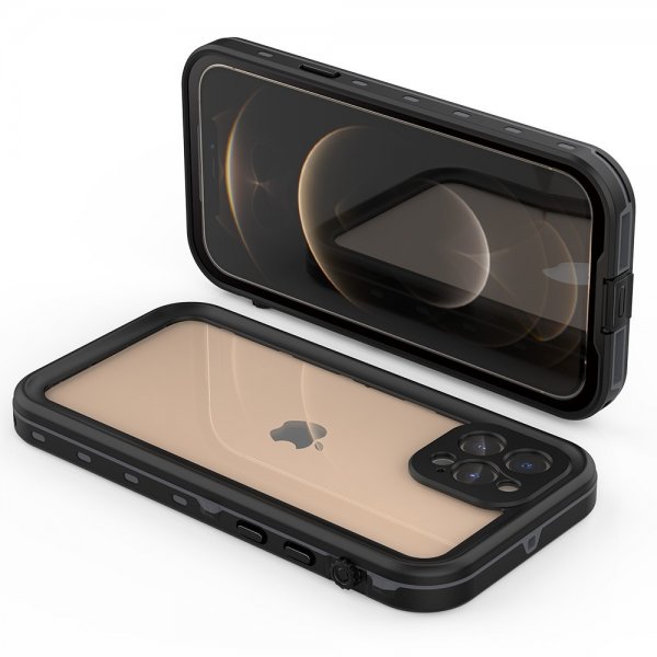 Redpepper iPhone 12 Pro Cover Vandtæt IP68 Sort
