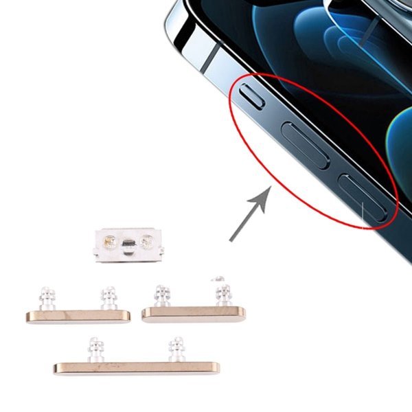 iPhone 12 Pro/12 Pro Max Sideknapper - Guld