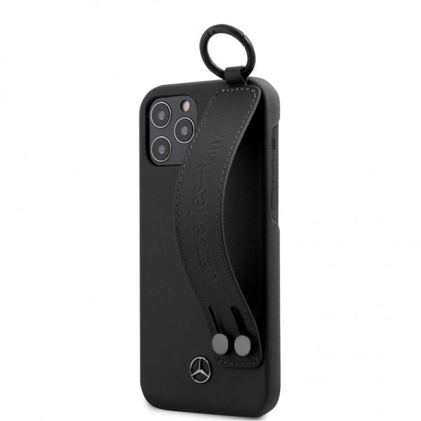 Mercedes Benz iPhone 12 Mini Cover Håndstrop Cover Sort