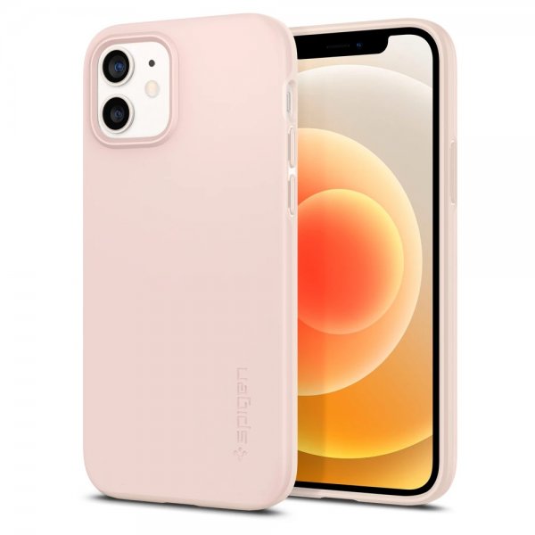 Spigen iPhone 12 Cover Thin Fit Pink Sand