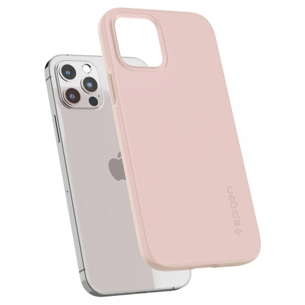 Spigen iPhone 12 Cover Thin Fit Pink Sand