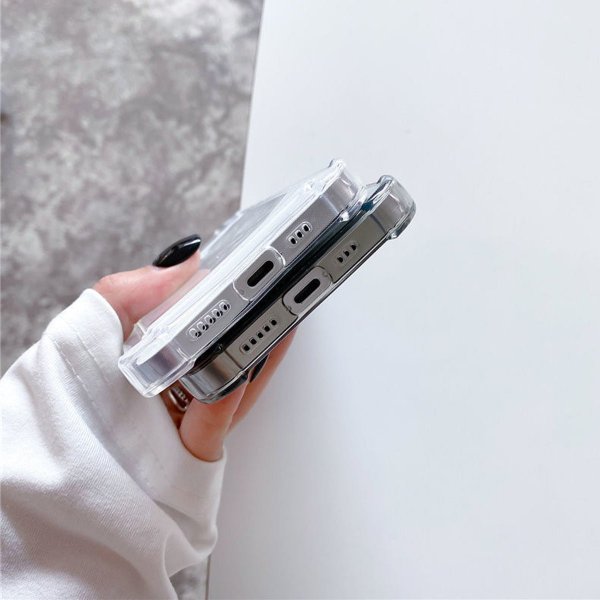 iPhone 12 Cover Kortholder Stødsikkert Grå