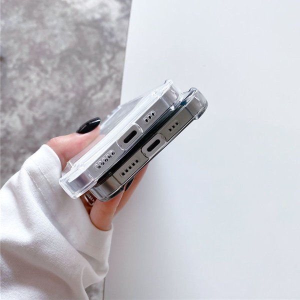 iPhone 12 Cover Kortholder Stødsikkert Transparent