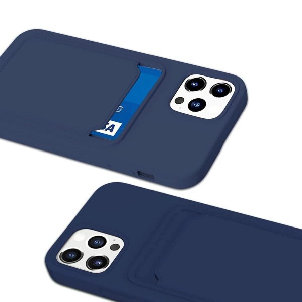 iPhone 12/iPhone 12 Pro Etui Kortholder Blå