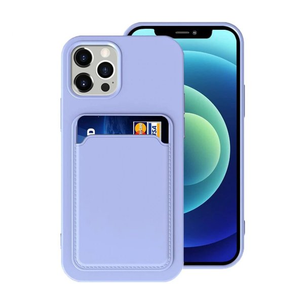 iPhone 12/iPhone 12 Pro Cover Kortholder Lilla