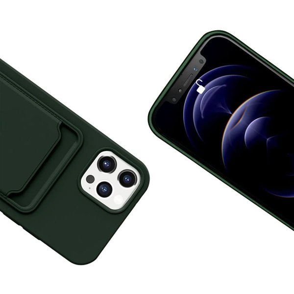 iPhone 12/iPhone 12 Pro Cover Kortholder Grøn