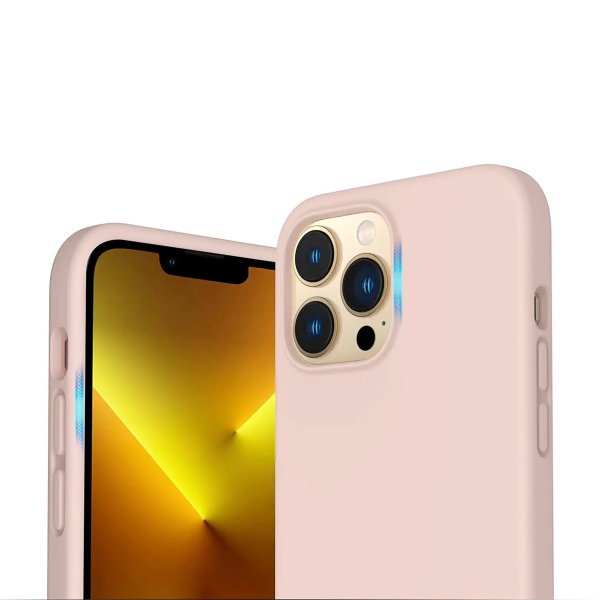 Rvelon iPhone 12/iPhone 12 Pro Silikonecover Sandrosa