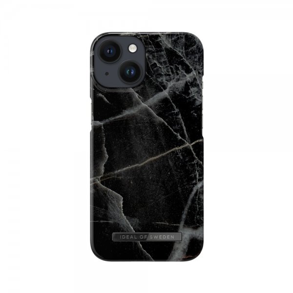 Ideal of Sweden iPhone 13/14/15/16e/17e Cover Fashion Case MagSafe Black Thunder Marble