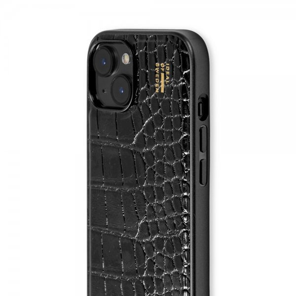 Ideal of Sweden iPhone 13/14/15/16e/17e Cover Vegansk Læder Cover MagSafe Black Croco