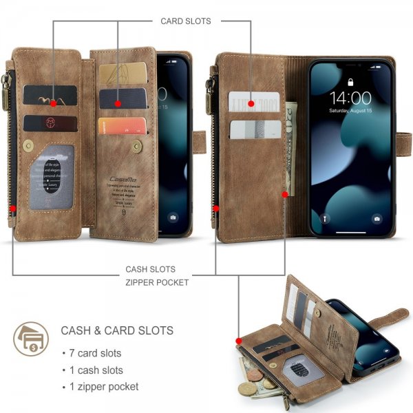 CaseMe iPhone 13 Etui C30 Serie Brun