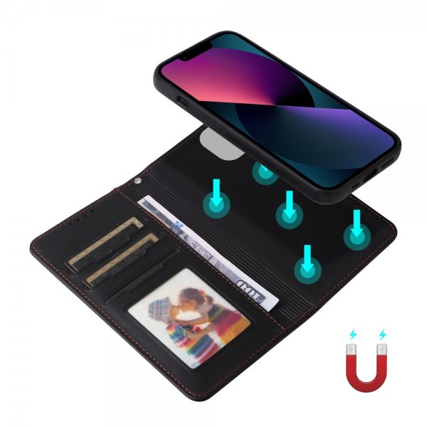 Betopnice iPhone 13 Etui med Aftageligt Cover 005 Sort