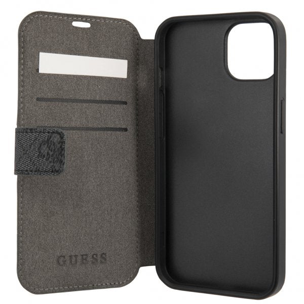 Guess iPhone 13 Etui Printed Stripe Grå