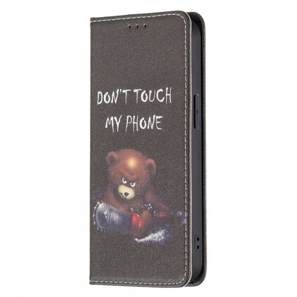 iPhone 13 Pro Flipcover Motiv Don't Touch My Phone Motorsav