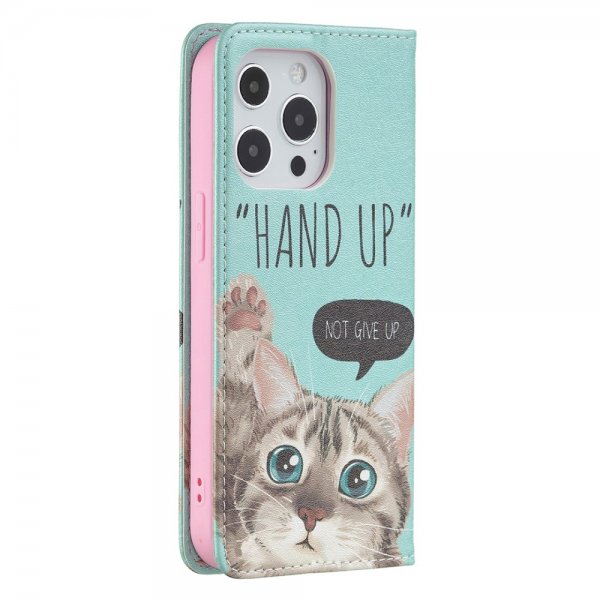 iPhone 13 Pro Flip Cover Motiv Hand Up Not Give Up