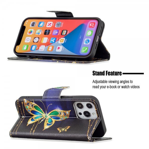 iPhone 13 Pro Cover Motiv Glimmer Sommerfugle