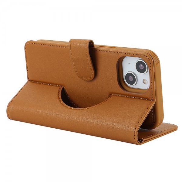 iPhone 13/iPhone 14 Cover med Aftageligt Cover MagSafe Brun
