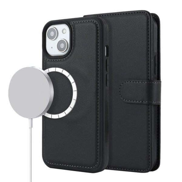 iPhone 13/iPhone 14 Cover med Aftageligt Cover MagSafe Sort