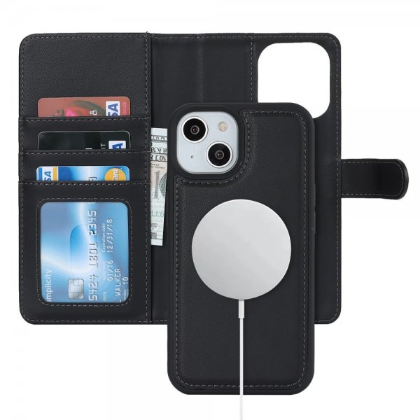 iPhone 13/iPhone 14 Cover med Aftageligt Cover MagSafe Sort