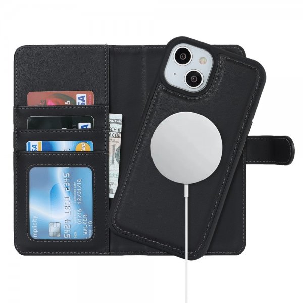 iPhone 13/iPhone 14 Cover med Aftageligt Cover MagSafe Sort