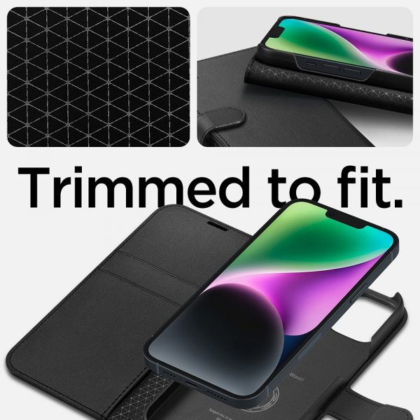 Spigen iPhone 13/iPhone 14 Cover Wallet S Sort